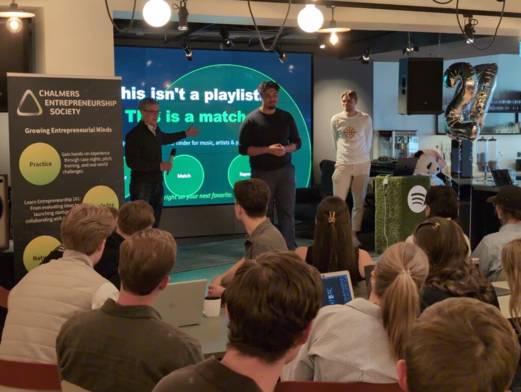 CES case night inside Spotify's Gothenburg office